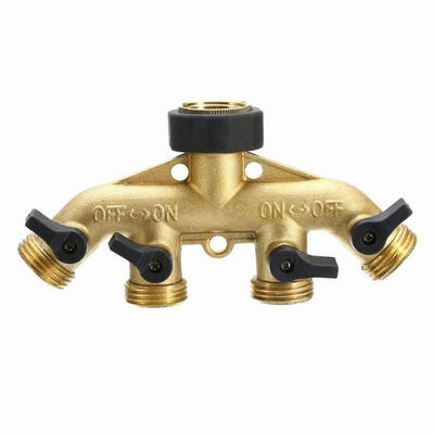 

4 Way Hose Splitter Garden Faucet Irrigation Adapter Water Tap Connector