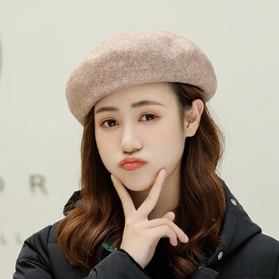 

Winter autumn&winter simple Beilei Korean style Ms Beret retro-mixed casual artists hat