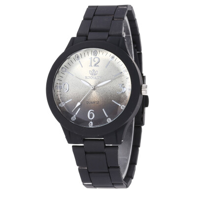 

Gradient dial steel belt fashion digital ladies watch simple student watch