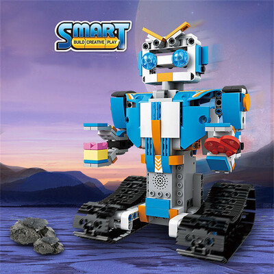 

〖Follure〗DIY Building Blocks Walking RC Smart Robot Electronic Robot STEM Toy for Kids