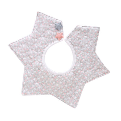 

Lovely Flower Style Baby Bibs Rotating double snap Fashion Pattern Dot Striped Star Bibs Girls Boys