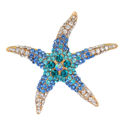 

Fashion Women Charming Starfish Crystal Rhinestone Pin Brooch