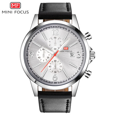 

MINI FOCUS Fox Mens Watch Fashion Sports Multifunction Watch Waterproof Leather Strap