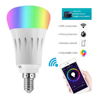

2106 Smart WIFI LED Bulb WIFI Light RGB Multicolor LED Bulb 9W E2627 Dimmable Light Phone Remote Control Compatible with Alexa Go