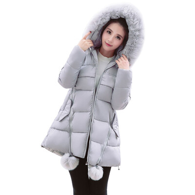 

Toponeto Women Winter Warm Faux Fur Coat Hairball Hooded Thick Warm Long Jacket Overcoat