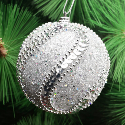 

〖Follure〗Christmas Rhinestone Glitter Baubles Balls Xmas Tree Ornament Decoration 8CM