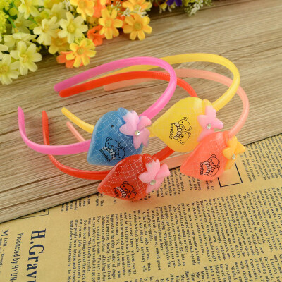 

Kids Plastic Hair Bands with Resin Strawberry Cabochons Mixed Color 112118mm