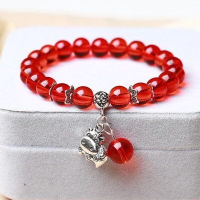 

Garnet red crystal bracelet female fashion bracelet jewelry