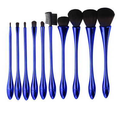

〖Follure〗10x Makeup Brushes Set Foundation Powder Eyeshadow Eyeliner Lip Brush Tools Blue
