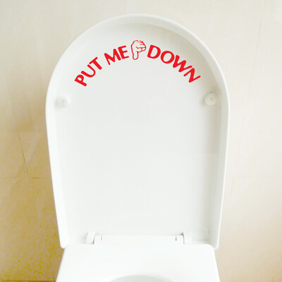 

〖Follure〗Gesture Hand Decal Funny Bathroom Toilet Seat Wall Sticker Sign for PUT ME DOWN