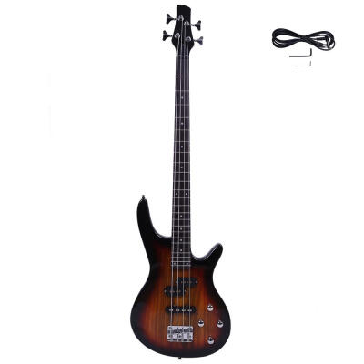 

Ktaxon 34" 4-String Exquisite Stylish Bass Guitar w Power Line&Wrench Tool Sunset Color