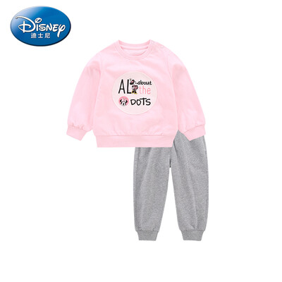 

Disney Disney self-employed childrens wear girls knit tide cool long-sleeved sweater trousers set 2019 spring&summer new DA9171B4E01 soft powder 100
