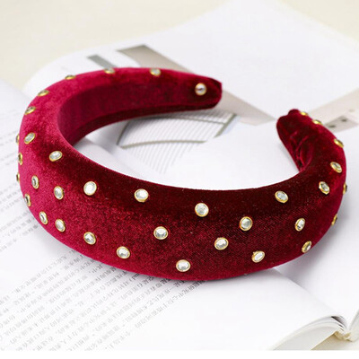 

Fashion Headband Womens Velvet Thick Sponge Ring Headbands Hair Headwear