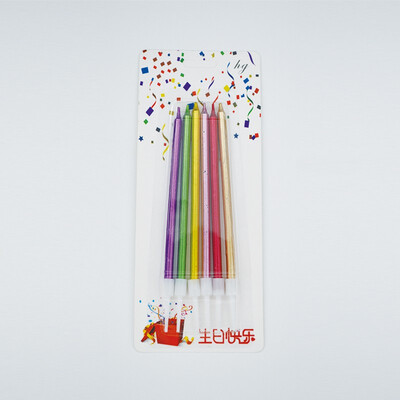 

JINLILAI gold-plated candle long 6 packs birthday candle party props birthday supplies 6802