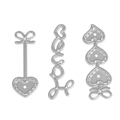 

3pcs Love Lines Dies Stencil Craft Embossing Cut Die For DIY Scrapbooking