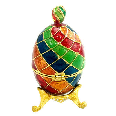 

Colored ​Rhinestones Easter Egg Jewelry Box Trinket Metal Crafts Gift Box