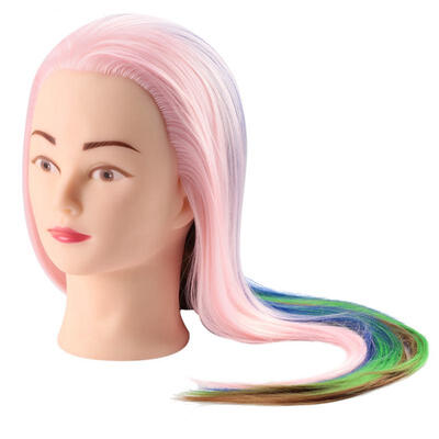 

Greensen Hairdressing Training Styling Practice Colors Wig Dummy Mannequin Head with Hair