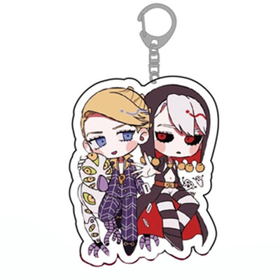 

CAR-TOBBY Anime Jojos Bizarre Adventure Keychain Cartoon Figure Acrylic Pendant Backpack Key Ring