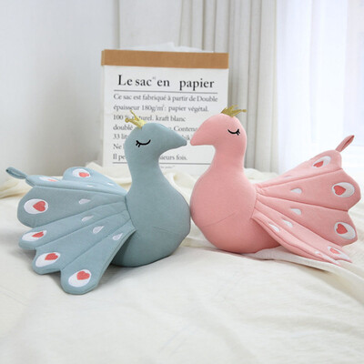 

1 Pcs Soft Plush Stuffed Peacock Toy Doll Baby Hanging Toy Nursery Decor