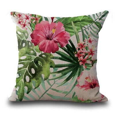 

Siaonvr Vintage Flower Tropical Leaves Waist Throw Pillow Case Cushion Cover Home Deco B