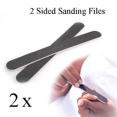

2 Pcs Manicure Salon Buffer Sandpaper Nail Art Tool Files Buffing Double Side