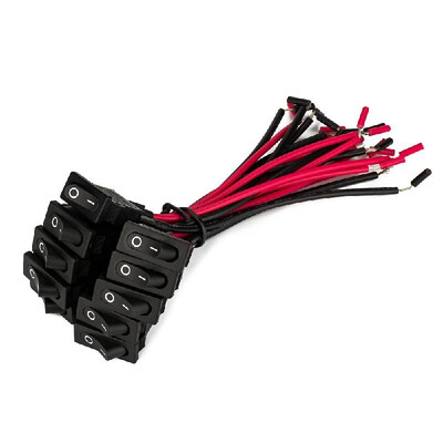 

12A 125V 6A 250V Rocker Switch ONOff Switch Car Auto Boat Rocker Switch with Cable 10-Pack