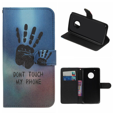 

MOONCASE MOTO X 2017 painted pattern leather case - black palm