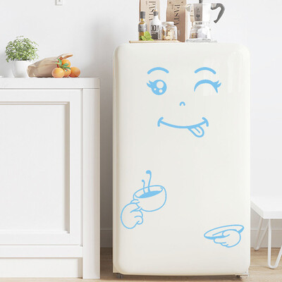 

Toponeto Cute Sticker Fridge Happy Delicious Face Kitchen Fridge Wall Stickers Art