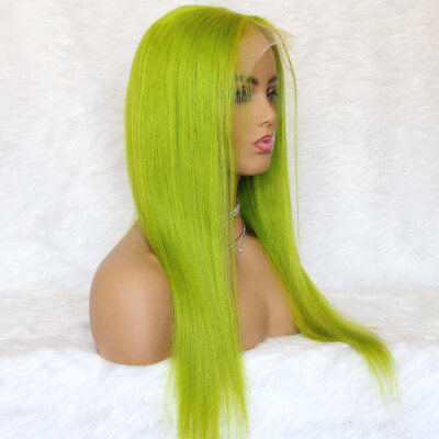 

full lace wig green color