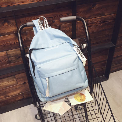 

Canvas Backpack Casual School Bag Letter Pattern Shoulders Bag For Students