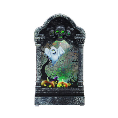 

Halloween Decor Luminous Scary Tombstone Ornaments Pumpkin Skull Lamp Home Party Decoration Creative DIY Tombstone Night Light