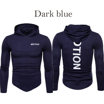 

SUNSIOM Mens Slim Fit Long Sleeve Shirts Hooded Muscle Tops Hoodie Casual Basic T-shirt