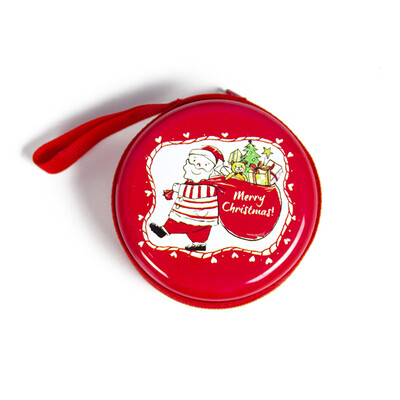 

Cartoon Tinplate Santa Coin Purse Christmas Gifts Zipper