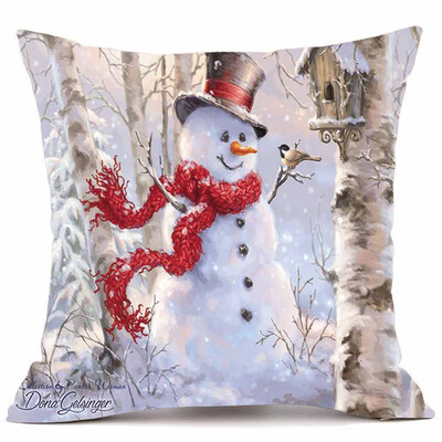 

Tailored Merry Christmas Pillow Cases Super Cashmere Sofa Cushion Cover Home Decor