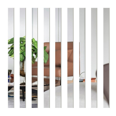 

Acrylic Mirror Surface Wall Stickers Striped Design Wall Stickers Living Room Modern Decoration