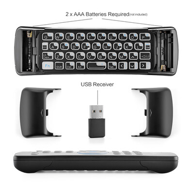 

MINIX NEO W2 24 GHz MINI Wireless Keyboard Windows 2-in-1 Remote Control for Windows 10 MINI PC Home Theater Computer Black