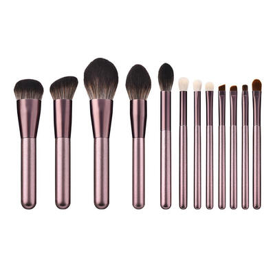 

12pcs Foundation Makeup Brushes Wooden Handle Soft Hair Blush Powder Brush