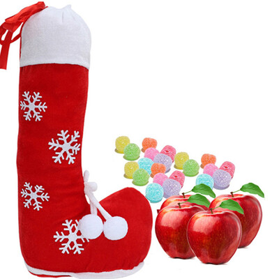 

〖Follure〗Christmas Candy Boots Stocking Bags Snowflake Bags Xmas Kids Gifts Holders