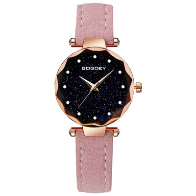 

GOGOEY prismatic dial drill simple scrub soft belt watch Korean fashion wild table