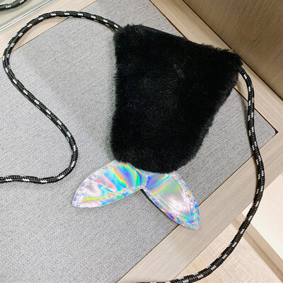 

Tailored Fashion Parent-Child Plush Solid Color Shoulder Bag Messenger Bag Coin Purse