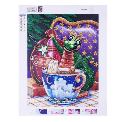 

Diamond Painting DIY 5D Diamond Painting Colorful Cat Special Shape Diamond Paintings Kits Arts Craft for Room Wall Decoration
