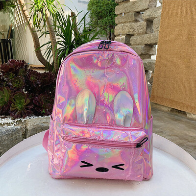 

Tailored Fashion Women Rabbit Ears Waterproof Capacity Student Backpack Travel Couple Bag