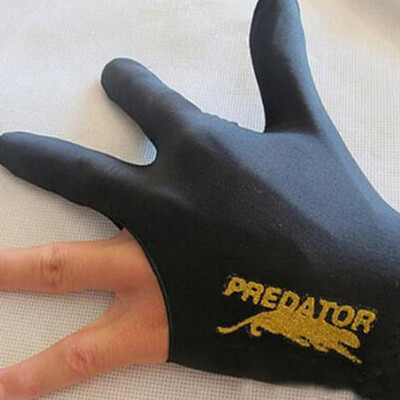 

Black Spandex Snooker Billiard Cue Glove Pool Left Hand Three Finger Accessory