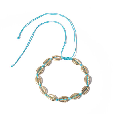 

Hot Gold Conch Seashell Necklace Women Jewelry Summer Beach Shell Bohemian Rope Beaded Necklaces Handmade Collar Female Gift