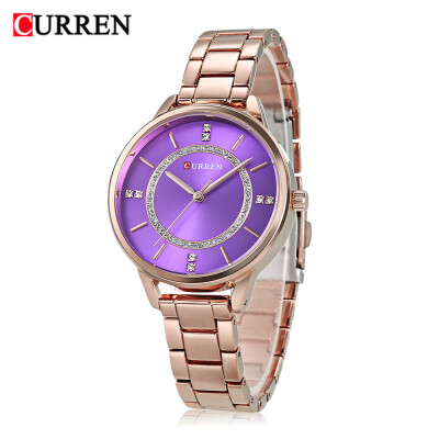 

Curren 9006 Women Quartz Watch Crystal Dial Female Wristwatch