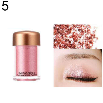 

12 Colors Shiny Eyeshadow Powder Glitter Pigment Makeup Brightening Highlighter