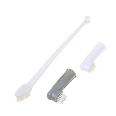 

Pet Finger Toothbrush Dog Brush Breath Double Head Teeth Care Dog Cat Clean