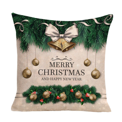 

〖Follure〗Happy Christmas Cushion Cover Square Pillow Case Home Decor