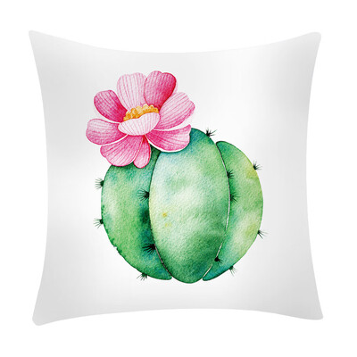 

〖Follure〗Cactus Banana Leaf Print Pillow Case Polyester Sofa Car Cushion Cover Home Decor