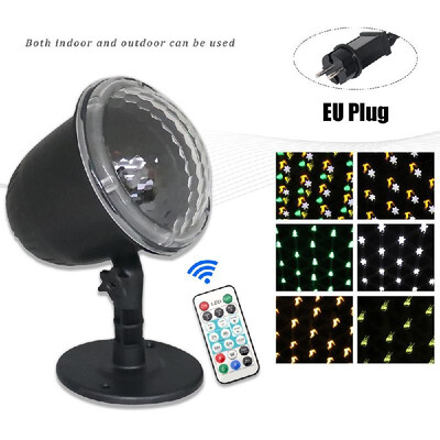 

Christmas Projector Lamp Snowflake Led Projection Light Stage Light IP65 Water-resistant Support Time Setting with Remote Control